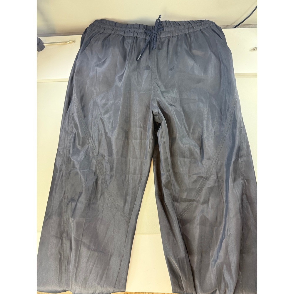 AG Los Angeles Mens Navy‎ Nylon Track Pants Elastic Waist Drawstring Medium NEW - Picture 3 of 7